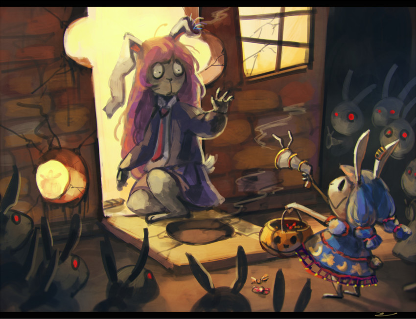 reisen udongein inaba and seiran (touhou) drawn by koto_inari