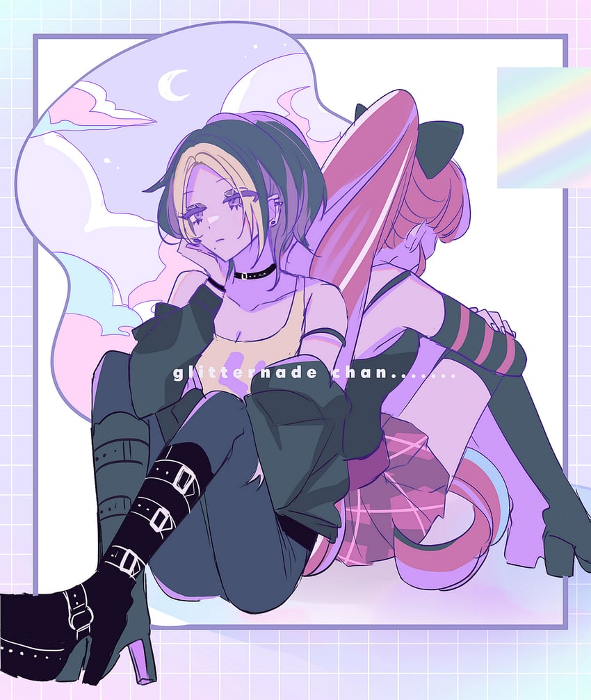 shining glitter cookie and black lemonade cookie (cookie run and 1 more) drawn by mamimumemo