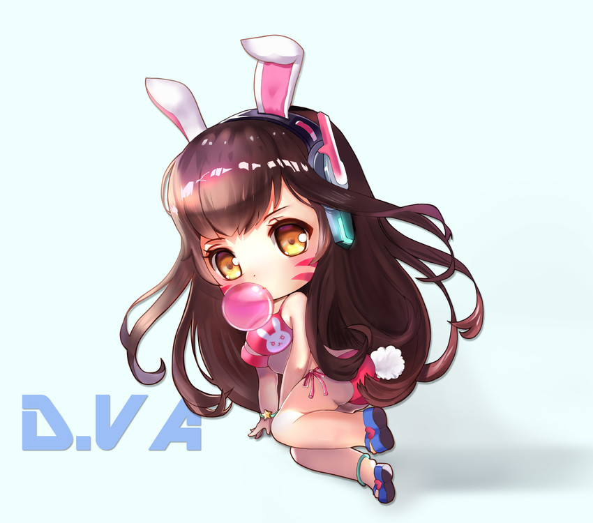 d.va (overwatch and 1 more) drawn by yokocookie