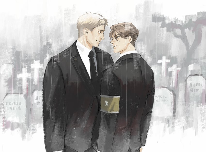 reiner braun and porco galliard (shingeki no kyojin) drawn by kogu_(nue_insideout)