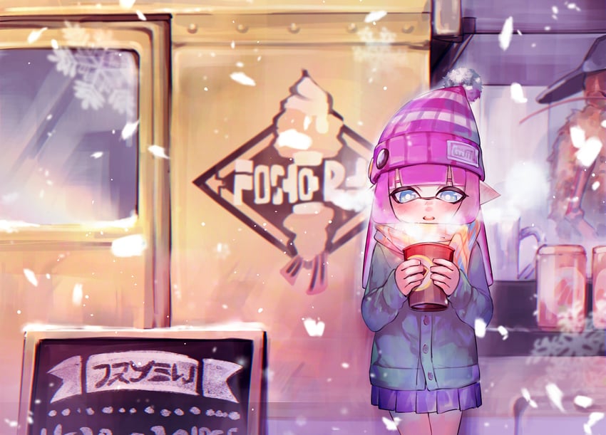 inkling player character, inkling girl, and crusty sean (splatoon and 1 more) drawn by yamagishi_chihiro