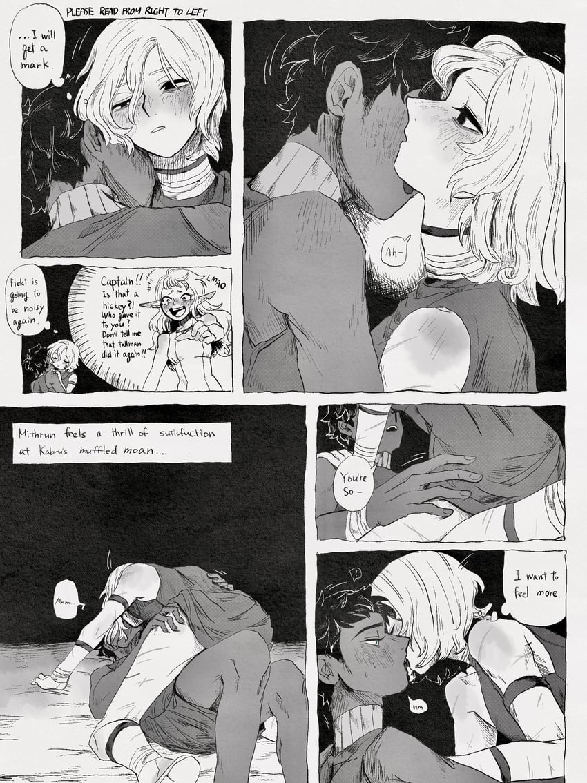 mithrun, kabru, and fleki (dungeon meshi) drawn by pachix2_corgi