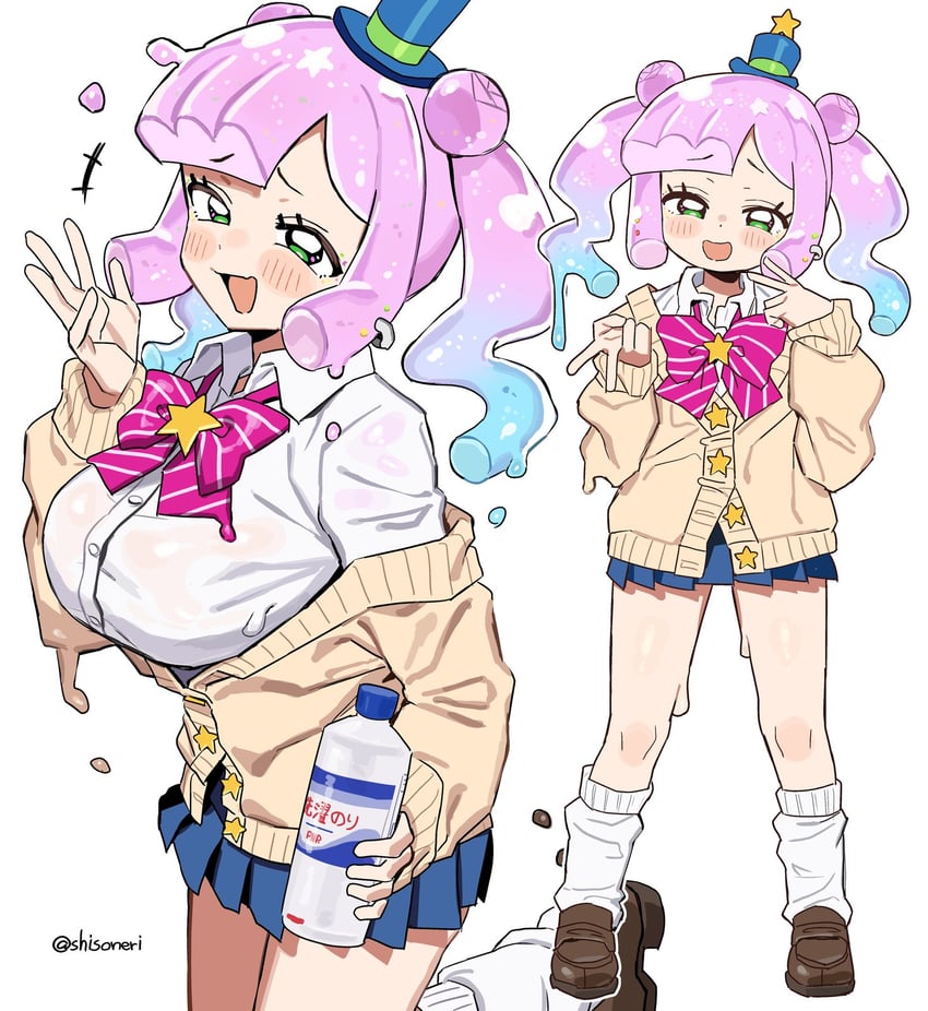 puniru and gyaru kawaii puniru (puniru wa kawaii slime) drawn by shisoneri