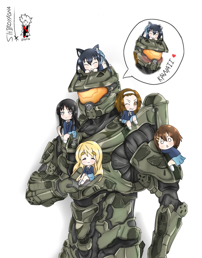 akiyama mio, nakano azusa, hirasawa yui, tainaka ritsu, kotobuki tsumugi, and 1 more (k-on! and 2 more) drawn by shiroyasha_(shiroyashadraw)