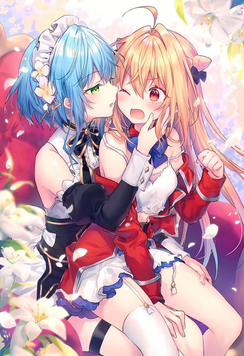 terakomari gandezblood and villhaze (hikikomari kyuuketsuki no monmon) drawn by riichu