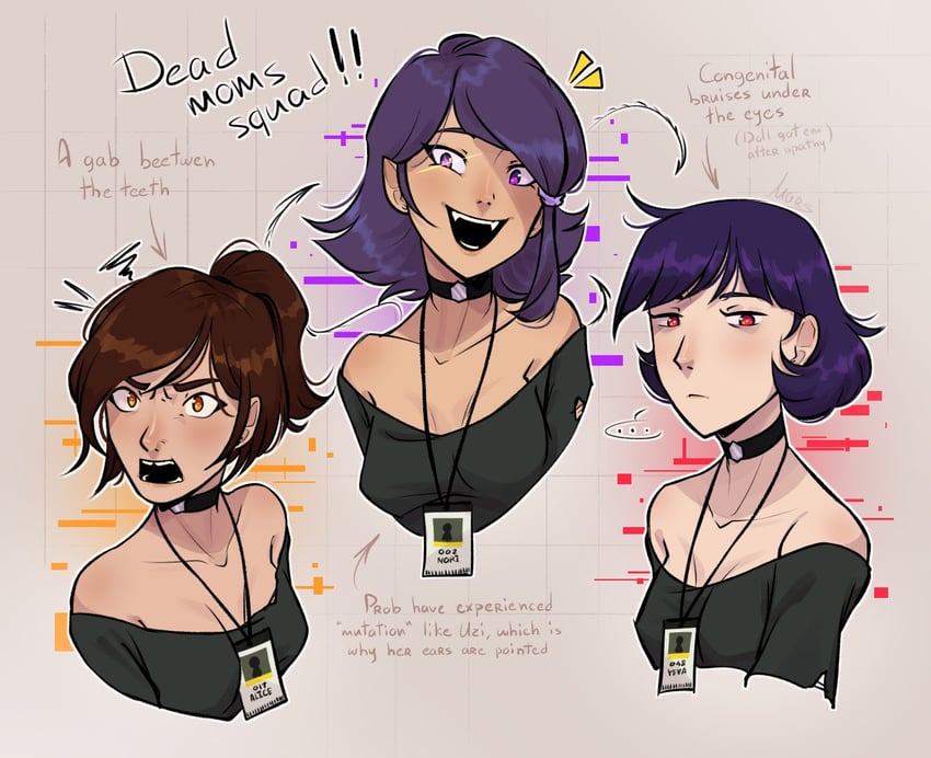 yeva, nori, and alice (murder drones) drawn by lazydeer06