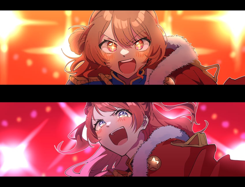 hanami ume and hanami saki (idolmaster and 2 more) drawn by messiah_go