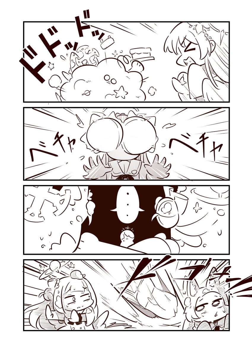 mika, seia, and nagisa (blue archive) drawn by nikul_(nitime875)