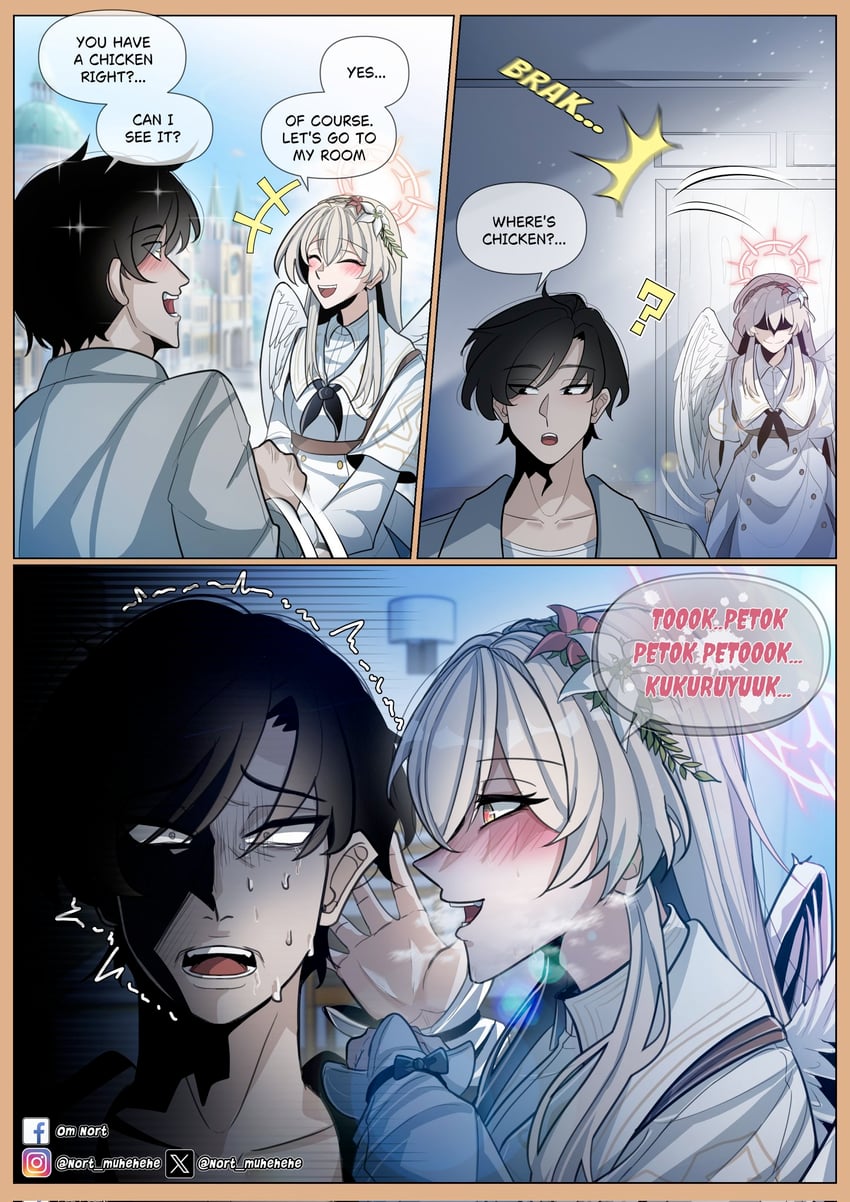 sensei and nagisa (blue archive) drawn by nort_muhehehe
