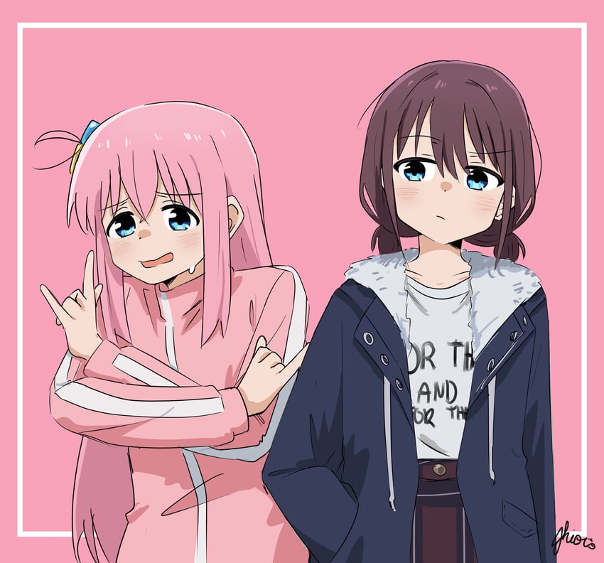 gotoh hitori and iseri nina (bocchi the rock! and 1 more) drawn by chiochiiii