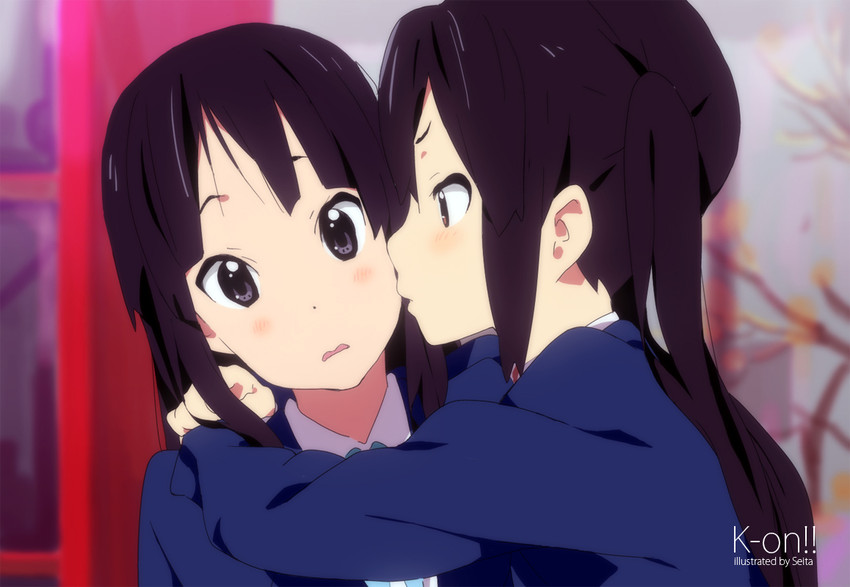 akiyama mio and nakano azusa (k-on!) drawn by seita000