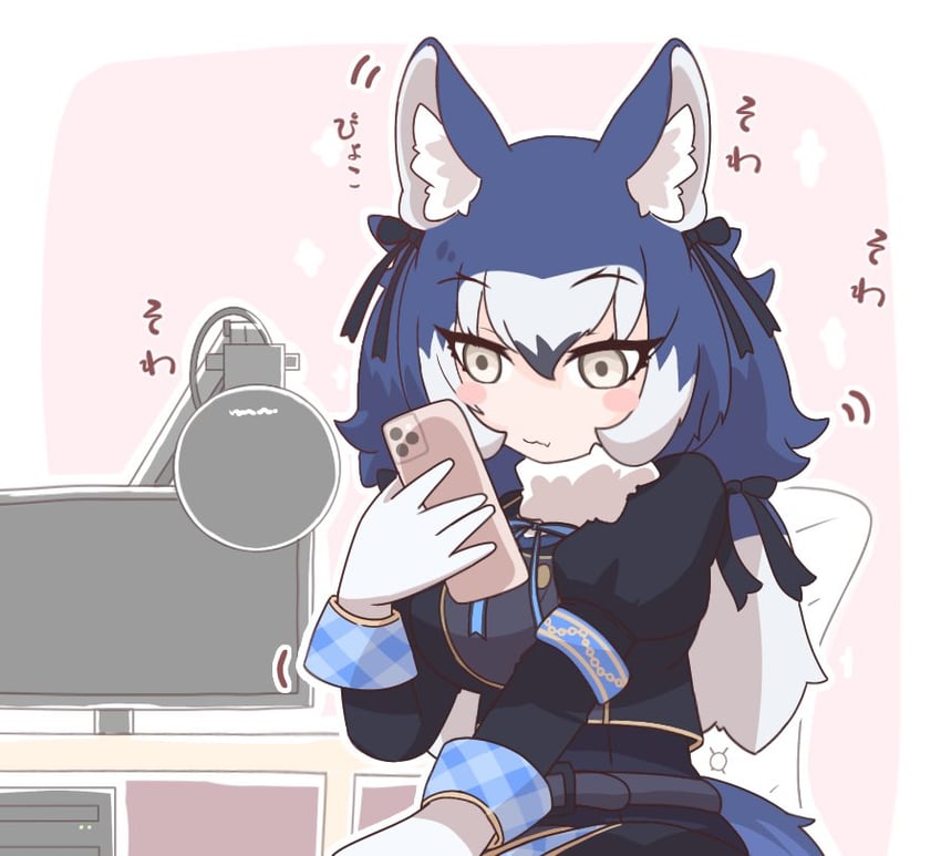dire wolf (kemono friends and 1 more) drawn by sarutori