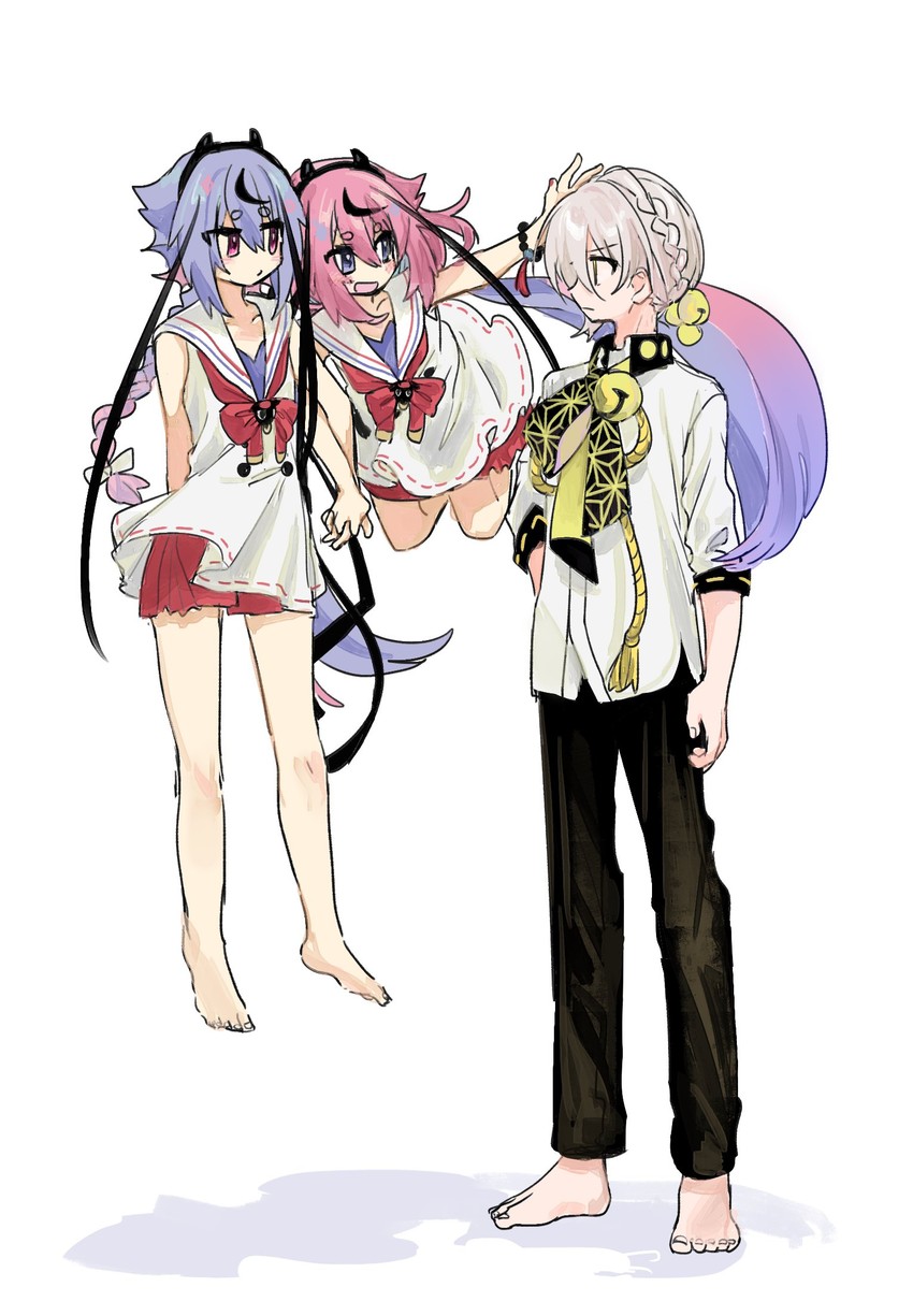 meika hime, meika mikoto, and iori yuzuru (vocaloid and 2 more) drawn by sanotsuki_(mochi0101_831)