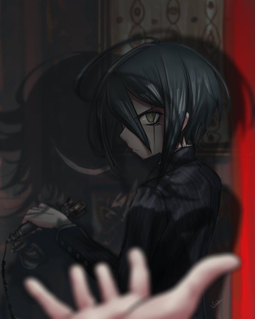 oma kokichi and saihara shuichi (danganronpa and 1 more) drawn by wibboo