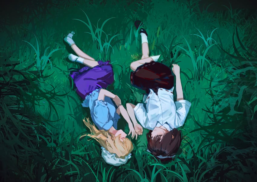 usami renko and maribel hearn (touhou and 1 more) drawn by aliaos