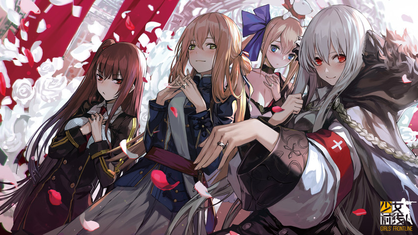 wa2000, springfield, kar98k, and fal (girls' frontline) drawn by infukun