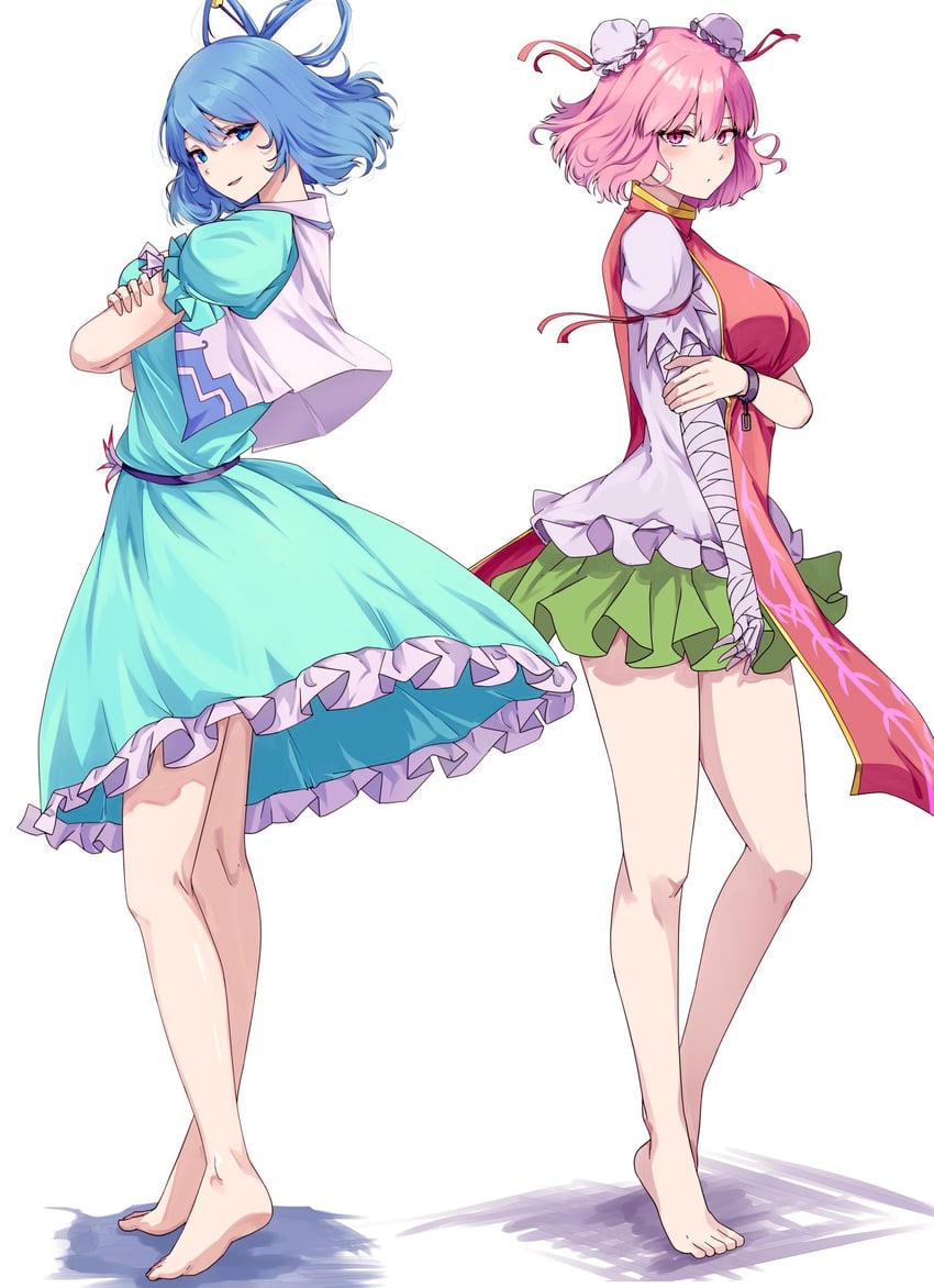 kaku seiga and ibaraki kasen (touhou) drawn by mirufi_(milfiiiiyu)