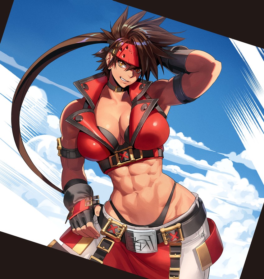 sol badguy and sol badgal (guilty gear) drawn by ogami