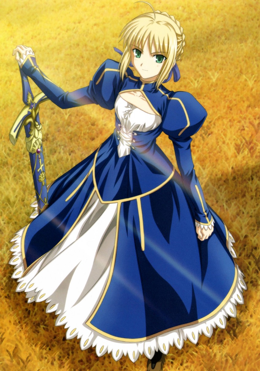 artoria pendragon and saber (fate and 1 more) drawn by ishihara_megumi