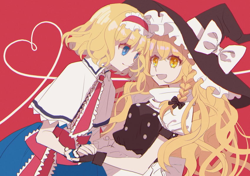 kirisame marisa and alice margatroid (touhou) drawn by shocho_(shaojiujiu)
