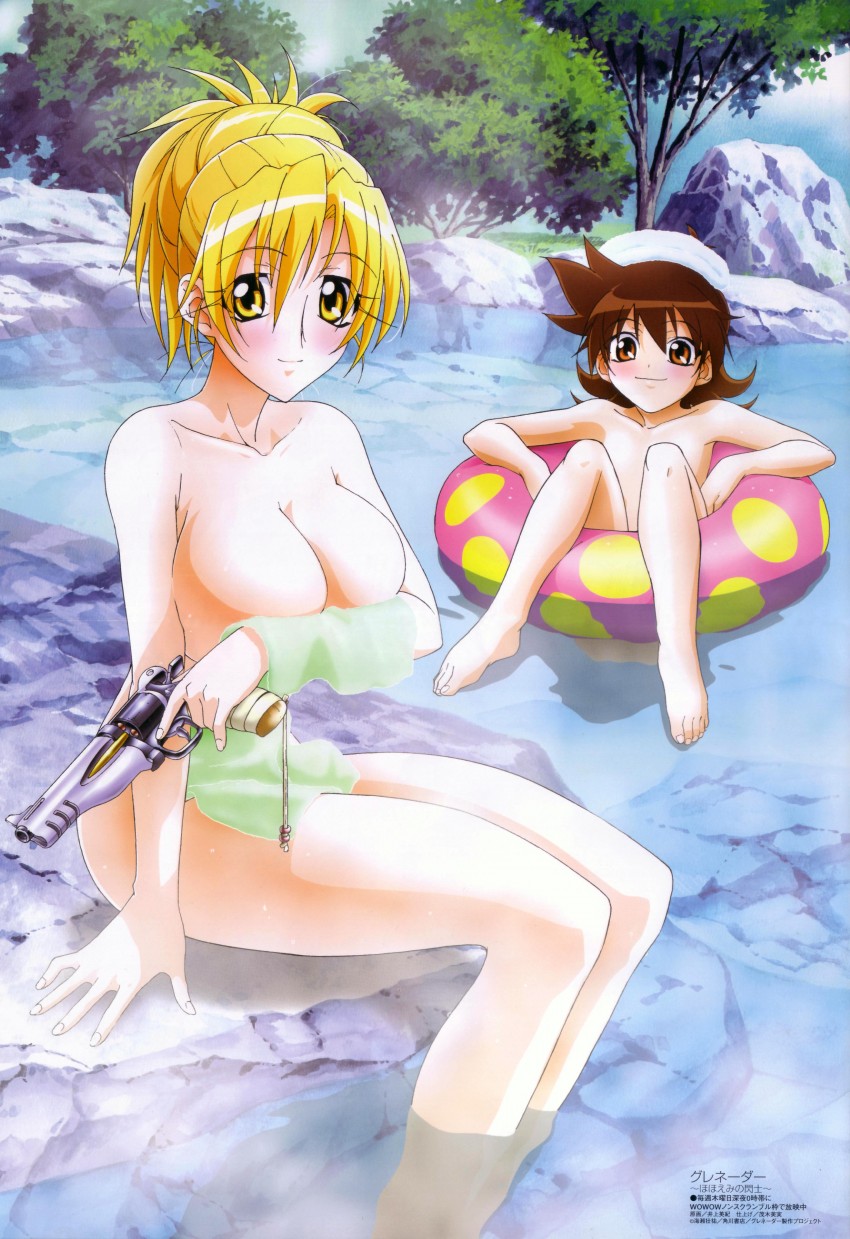 tendou rushuna and kurenai mikan (megami magazine and 1 more) drawn by inoue_hideki