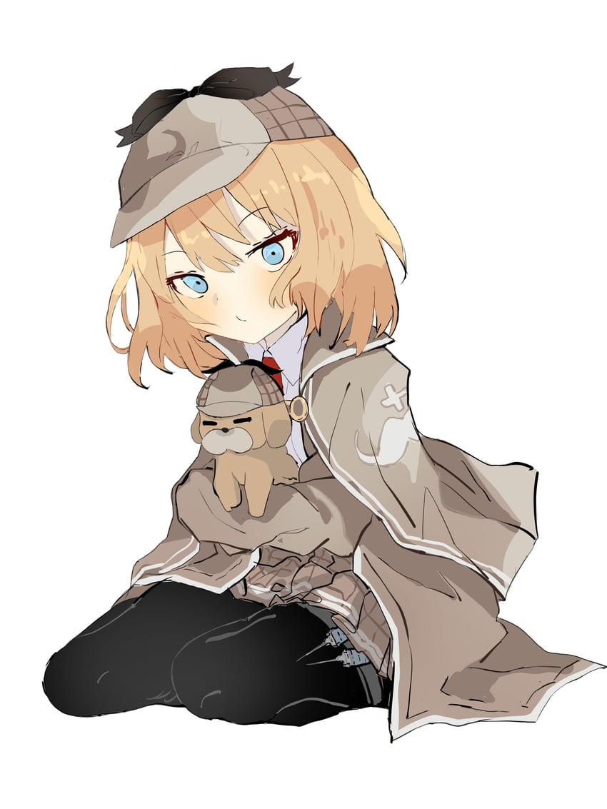 watson amelia and bubba (hololive and 1 more) drawn by nizukiii