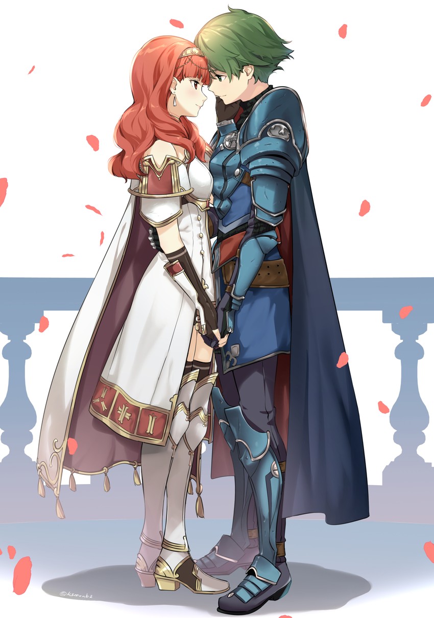 celica and alm (fire emblem and 1 more) drawn by taromarun