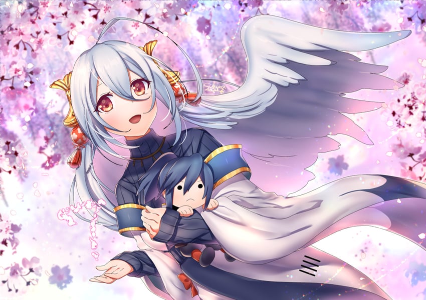 yanagawa and lord (oshiro project:re) drawn by suou_sakura