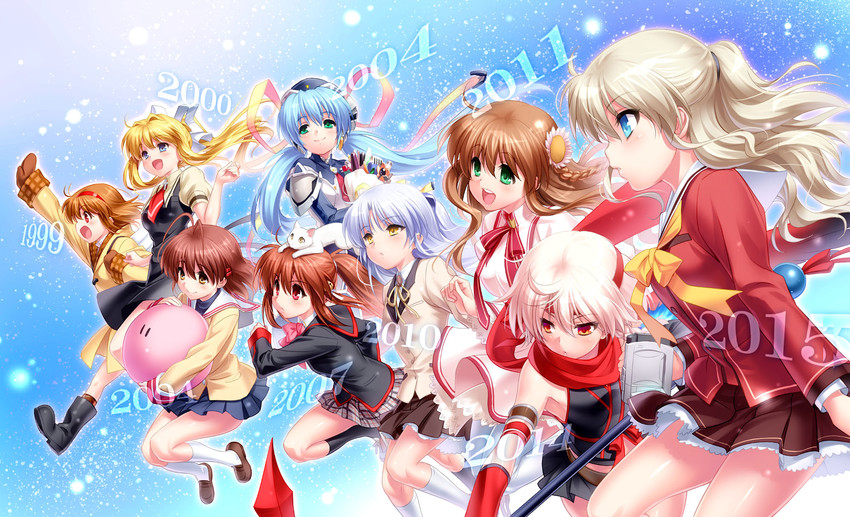 tachibana kanade, natsume rin, kamio misuzu, furukawa nagisa, tsukimiya ayu, and 5 more (little busters! and 10 more) drawn by zen_(kamuro)