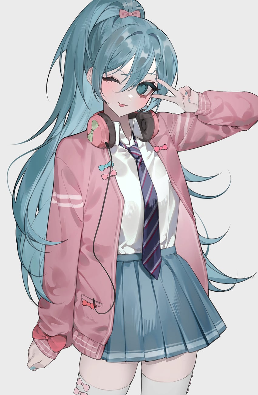 hatsune miku (vocaloid and 1 more) drawn by bamme_o3o