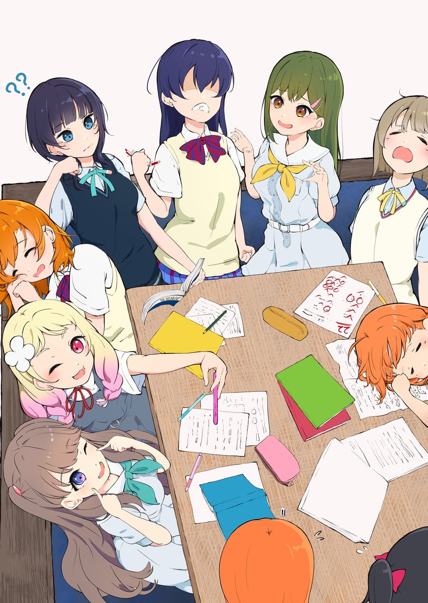 sonoda umi, yazawa nico, fujishima megumi, kosaka honoka, hoshizora rin, and 5 more (love live! and 5 more) drawn by aoiao