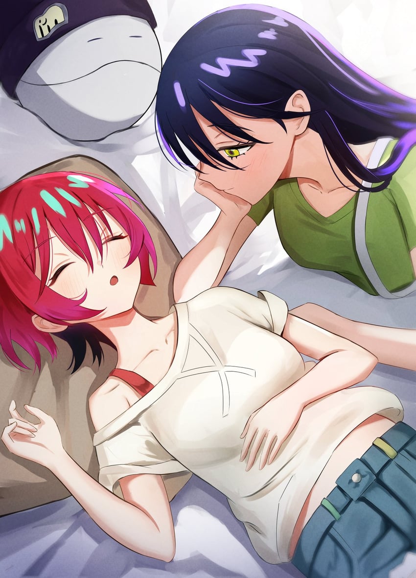 amate yuzuriha, haro, and nyaan (gundam and 1 more) drawn by gao_kawa
