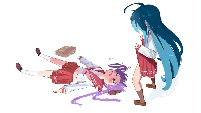 hiiragi kagami and izumi konata (lucky star) drawn by hottodg