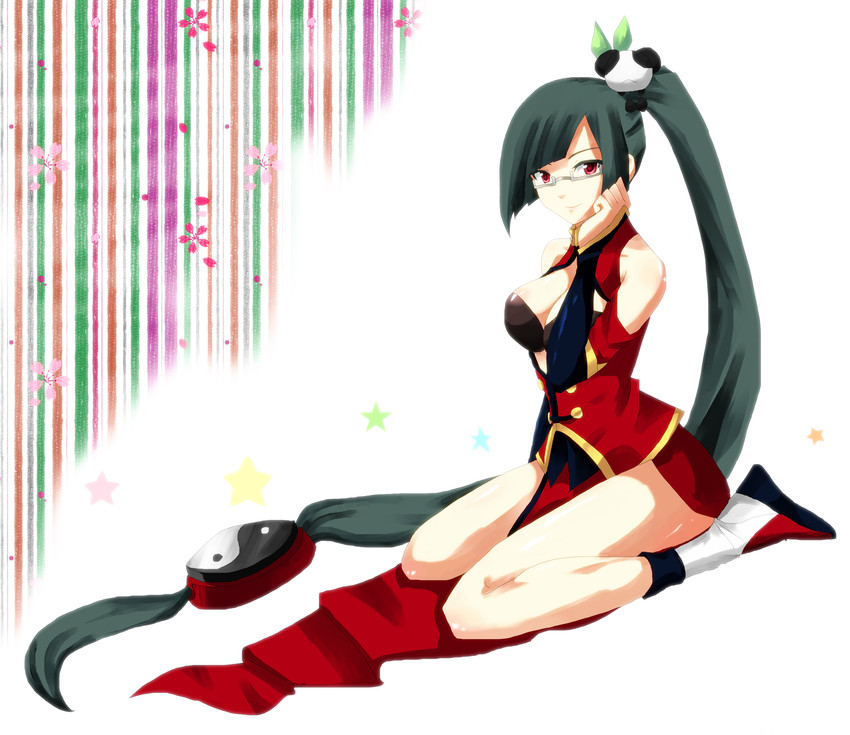 litchi faye ling and lao jiu (blazblue) drawn by feng_ling_(sacro)