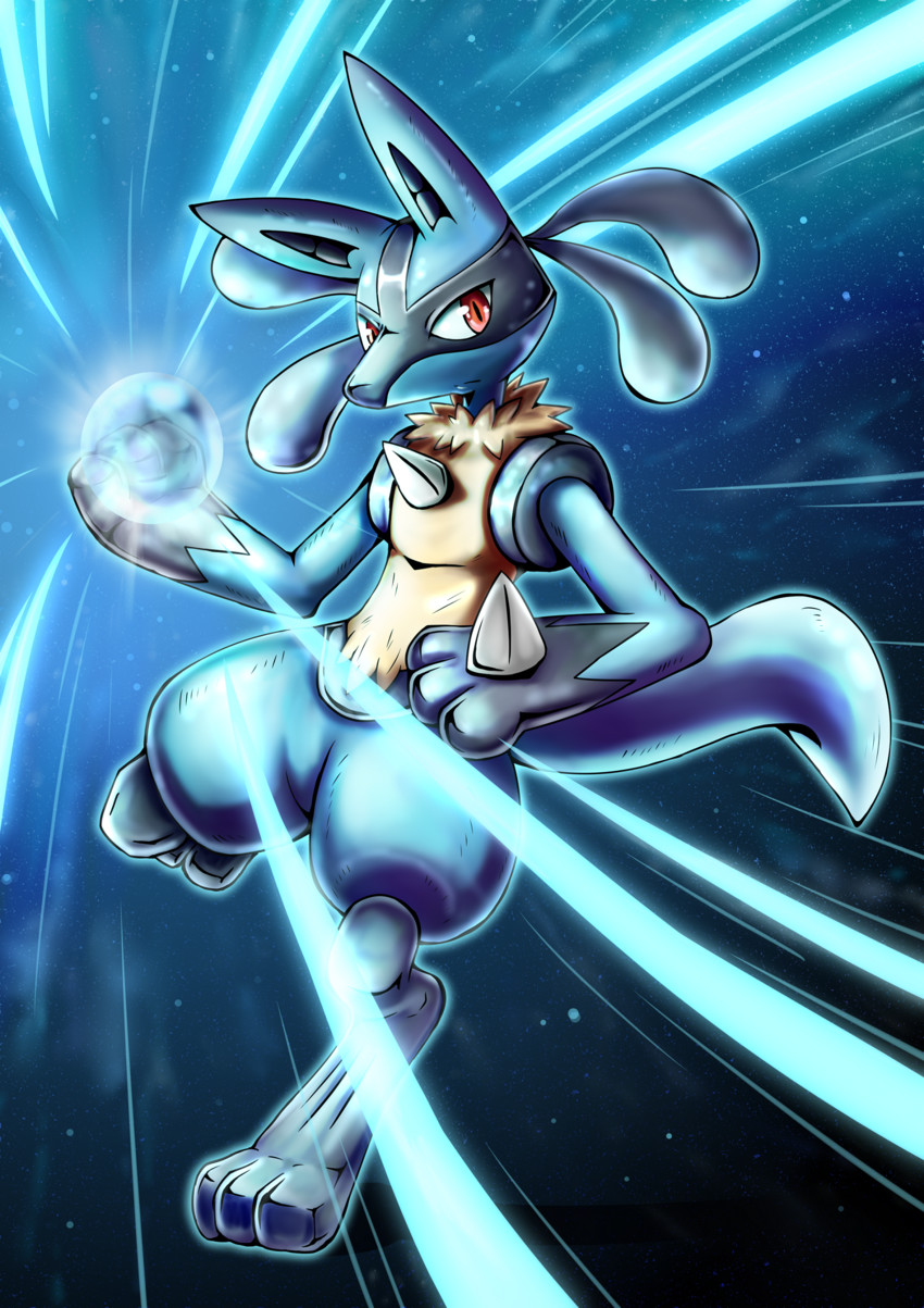 lucario (pokemon and 1 more) drawn by shigure_na_hito