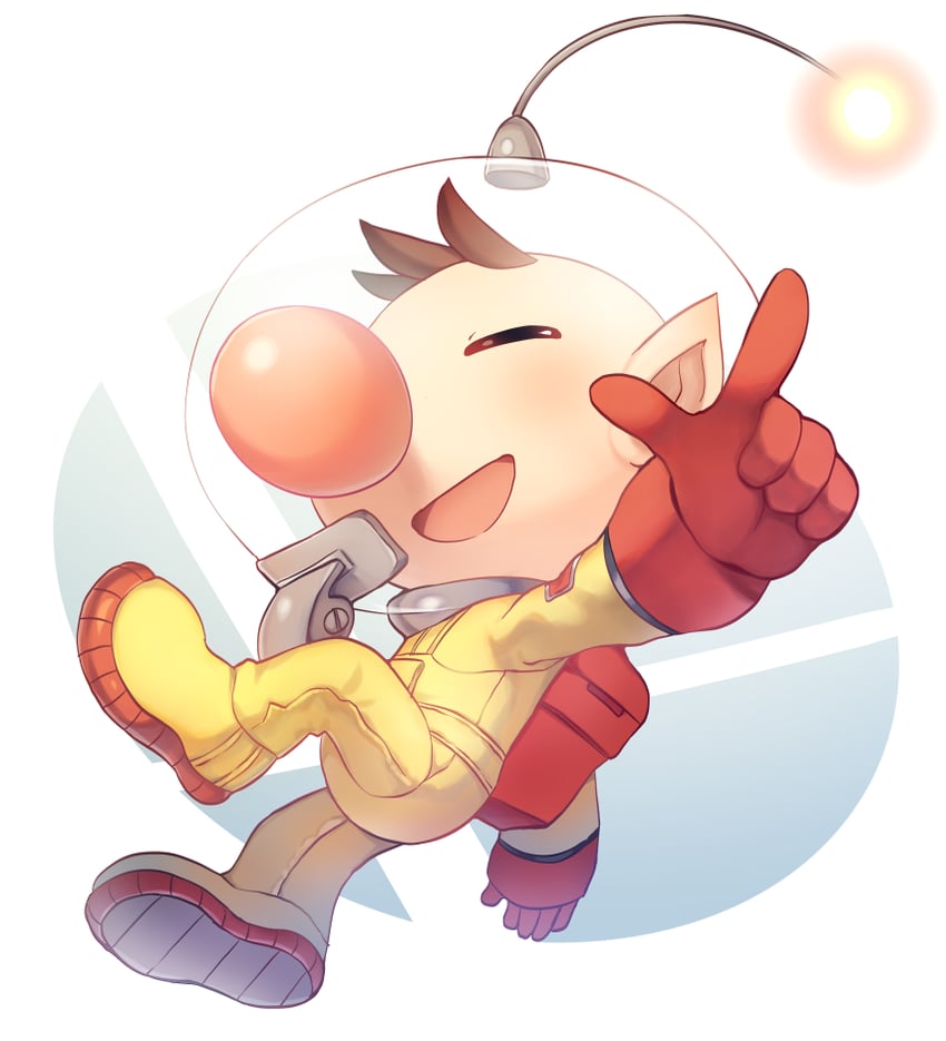olimar (super smash bros. and 1 more) drawn by numbers_(pigpenandpaper)
