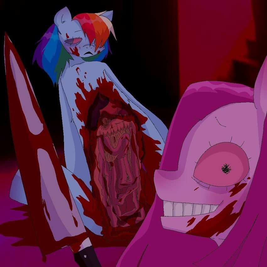 rainbow dash, pinkie pie, and pinkamena diane pie (my little pony and 3 more) drawn by kebbyfish