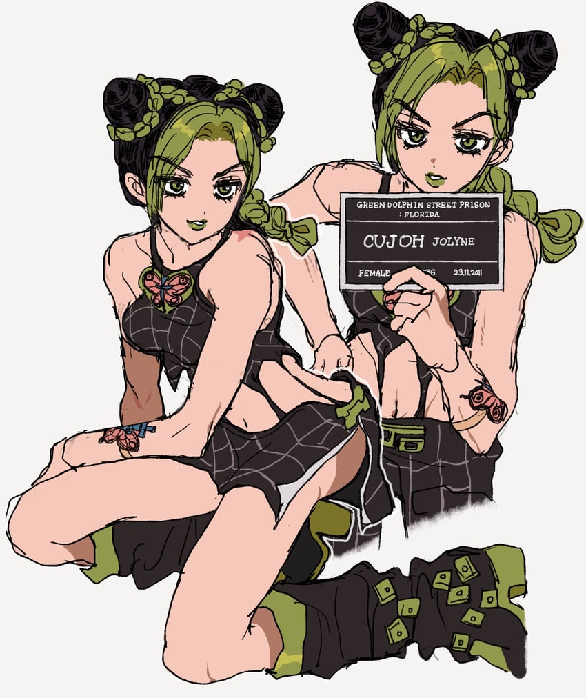 kujo jolyne (jojo no kimyou na bouken and 1 more) drawn by fu_r_y