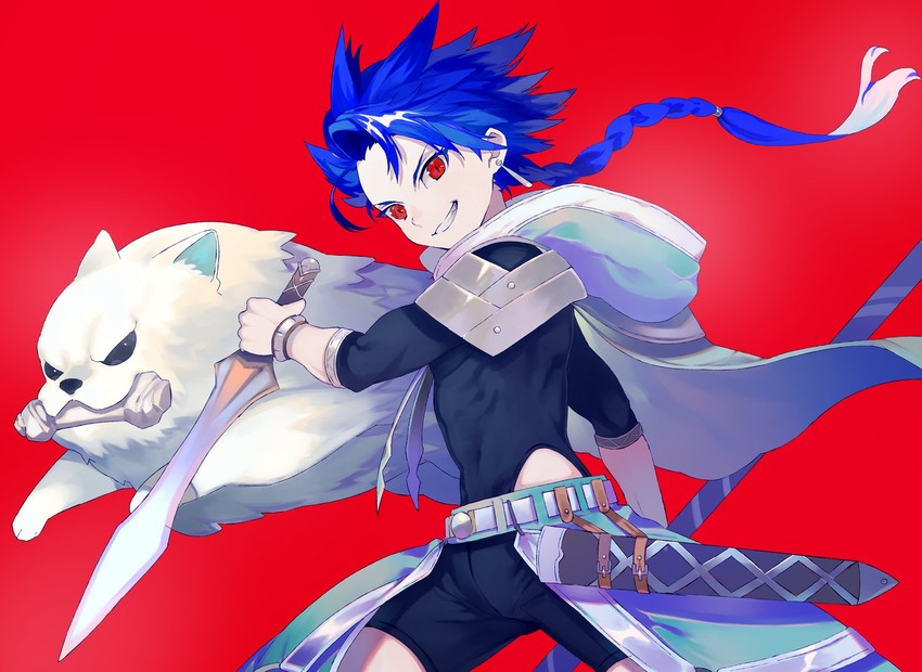 cu chulainn and setanta (fate and 2 more) drawn by tetsu_(teppei)