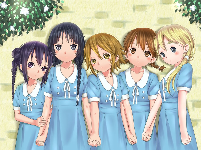 akiyama mio, nakano azusa, hirasawa yui, tainaka ritsu, and kotobuki tsumugi (k-on! and 1 more) drawn by rumil