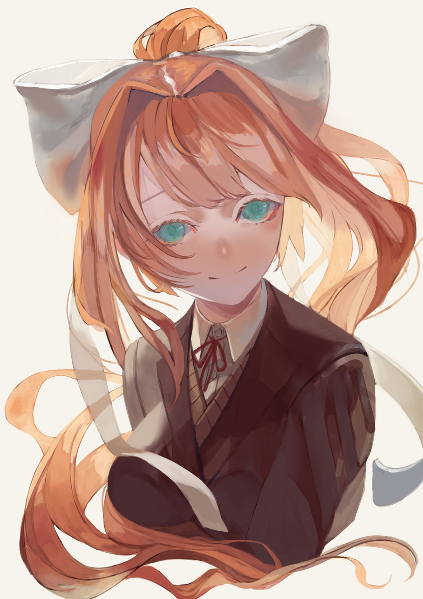 monika (doki doki literature club) drawn by tagusa
