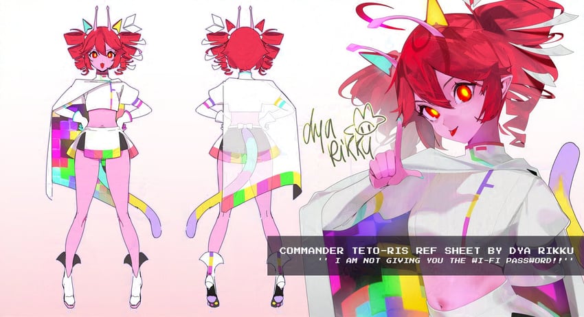 kasane teto (utau and 2 more) drawn by dyarikku