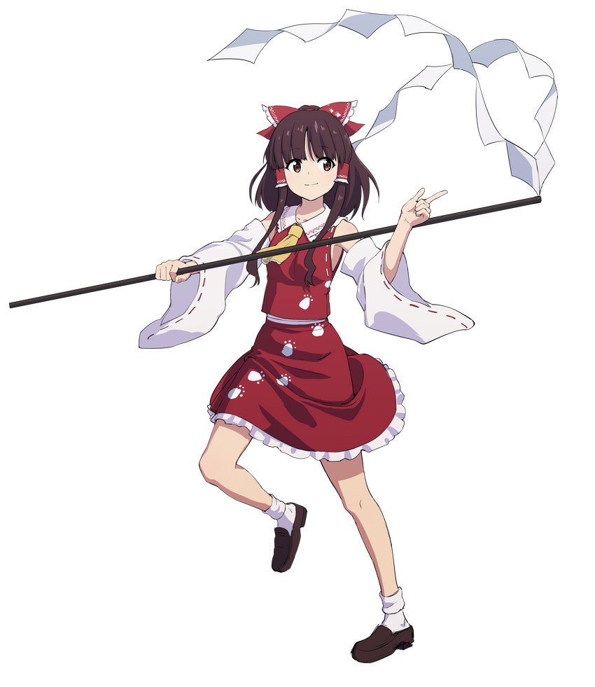 hakurei reimu (touhou and 1 more) drawn by leon_(mikiri_hassha)