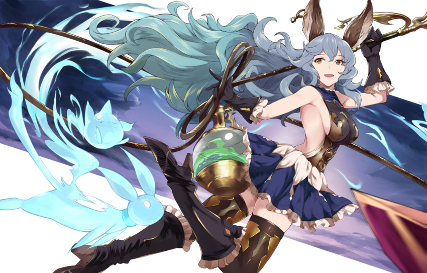 ferry, nicola, and geegee (granblue fantasy) drawn by touzai_(poppin_phl95)