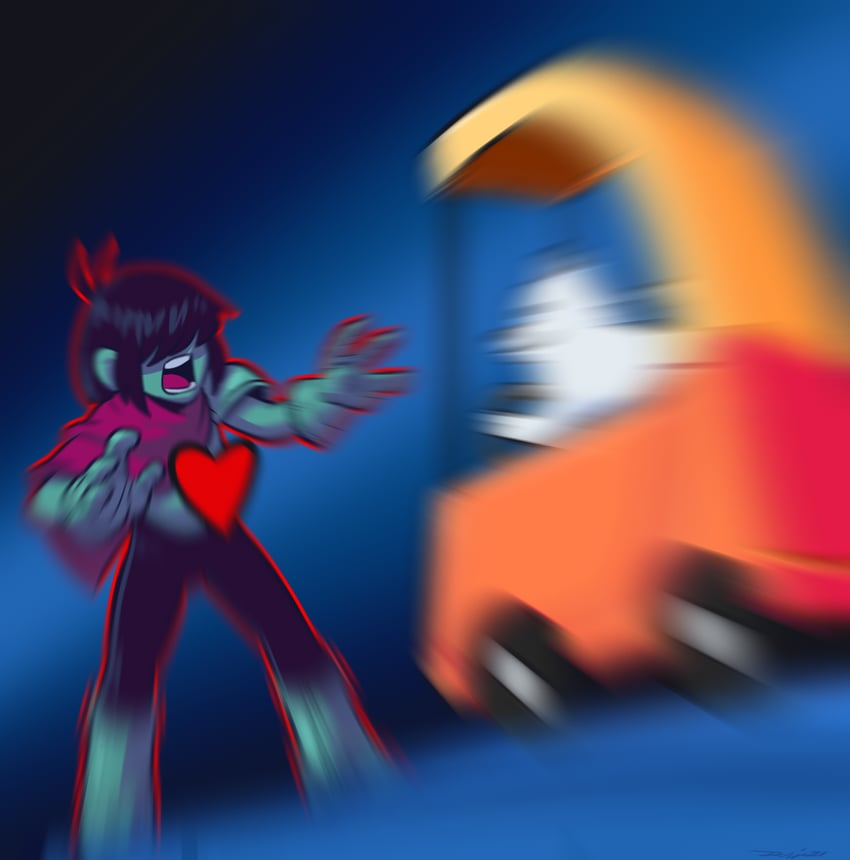 kris and annoying dog (deltarune and 1 more) drawn by angusburgers
