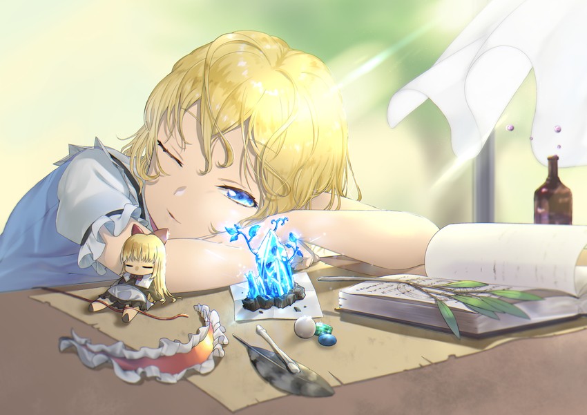 alice margatroid and shanghai doll (touhou) drawn by an_skill