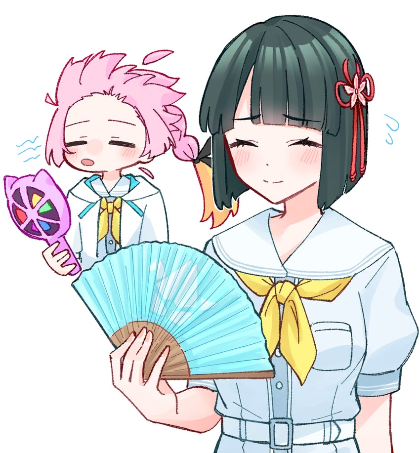 momose ginko and anyoji hime (love live! and 1 more) drawn by zangemiya