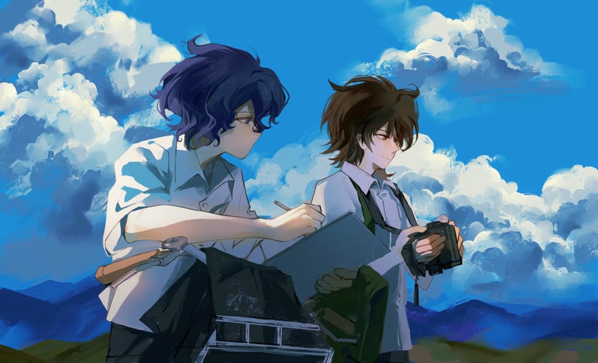 utsugi noriyuki and harada minoru (saibou shinkyoku) drawn by nan_fu_dian_ci