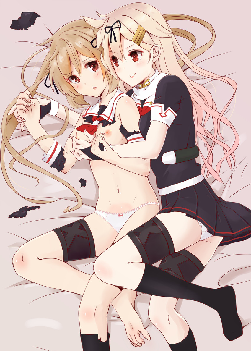 yuudachi, yuudachi kai ni, and murasame (kantai collection) drawn by s_sasaki_09140