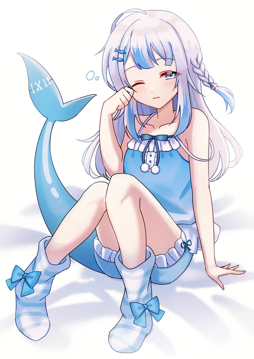 gawr gura (hololive and 1 more) drawn by tsumurimai